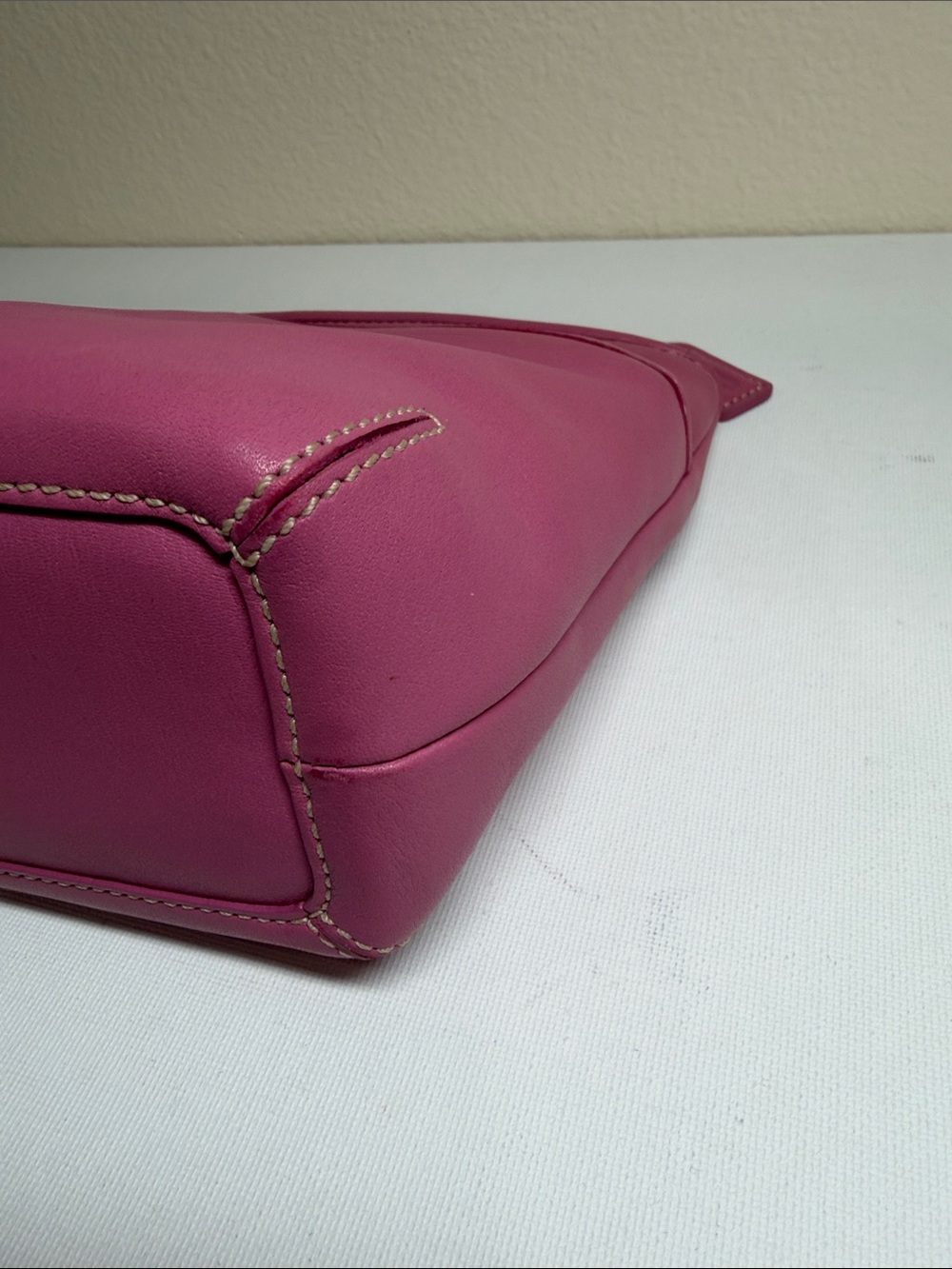 Coach Pink Leather Cosmetic Pouch - Picture 11 of 14